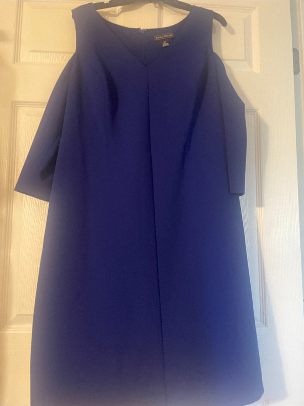 Jessica Howard Cobalt Blue Cold-Shoulder Midi Dress